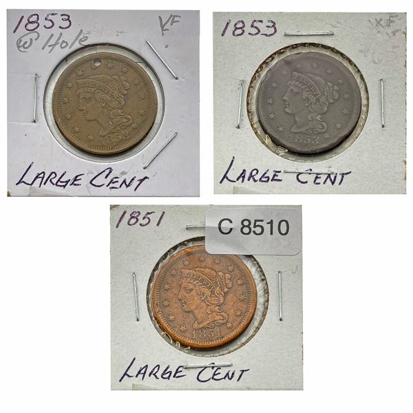 [3]1851-1853 Braided Hair Large Cent