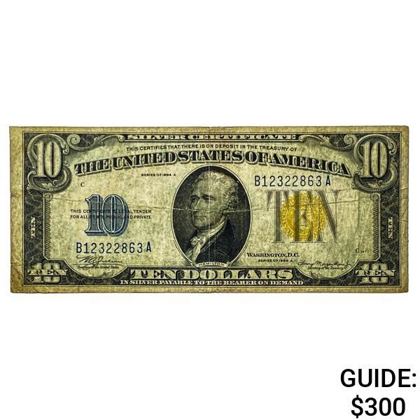 1934A $10 Silver Certificate