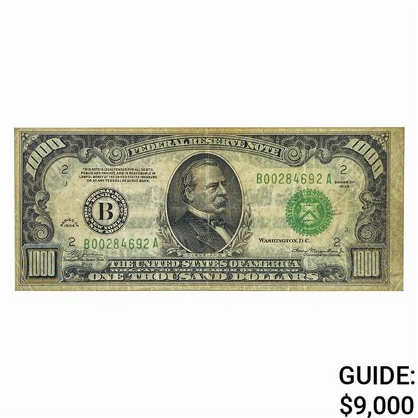 1934 $1000 FRN Bank of New York, NY