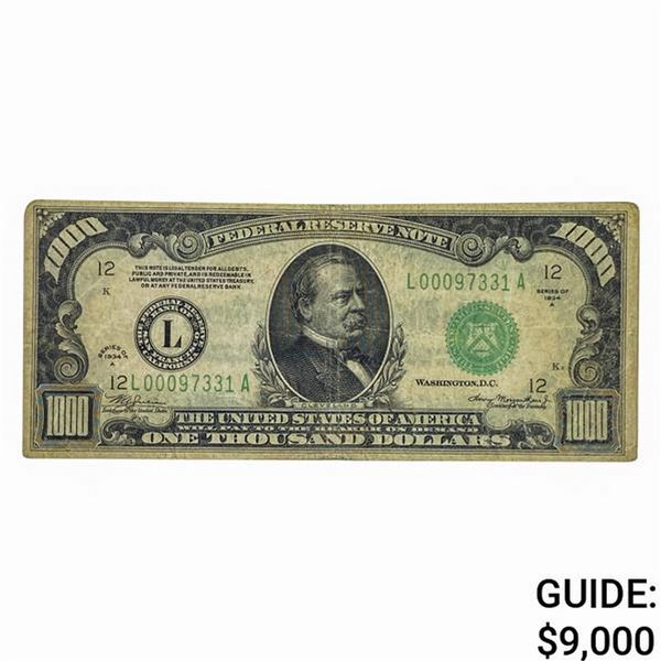 1934-A $1000 FRN Bank of San Francisco, CA