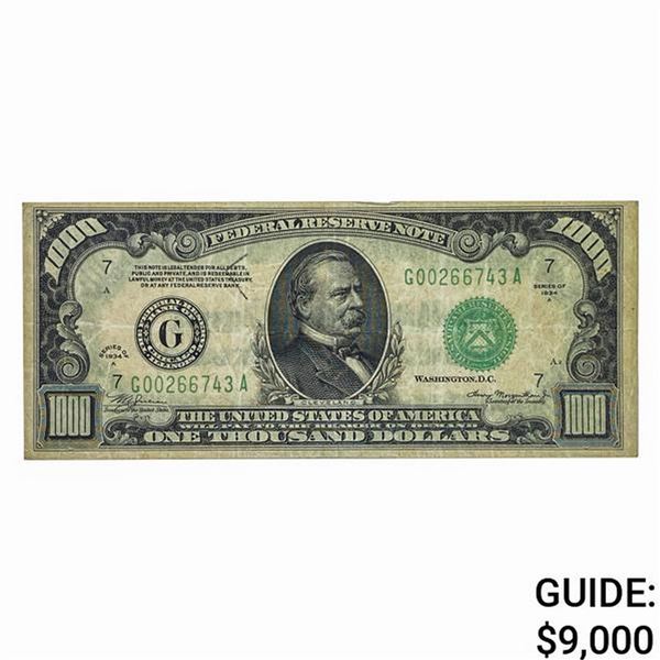 1934-A $1000 FRN Bank of Chicago, IL