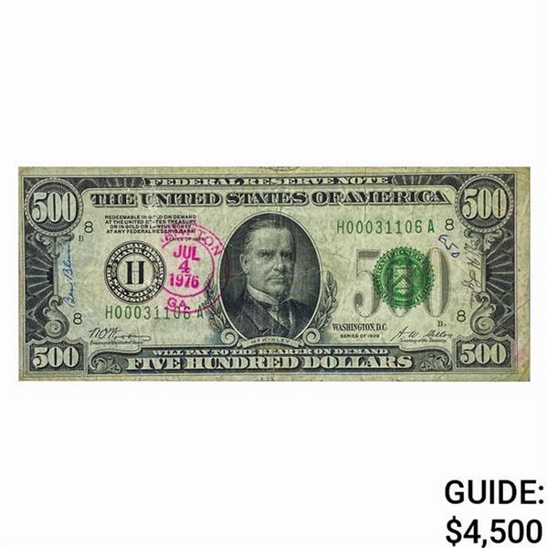 1928 $500 FRN Bank of St.Louis, MO