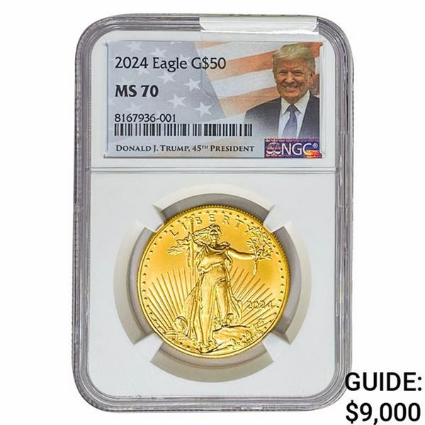 2024 1oz $50 AGE NGC MS70