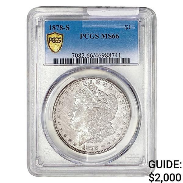 1878-S Morgan Silver Dollar PCGS MS66