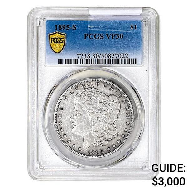 1895-S Morgan Silver Dollar PCGS VF30