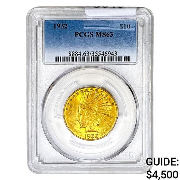 1932 $10 Gold Eagle PCGS MS63