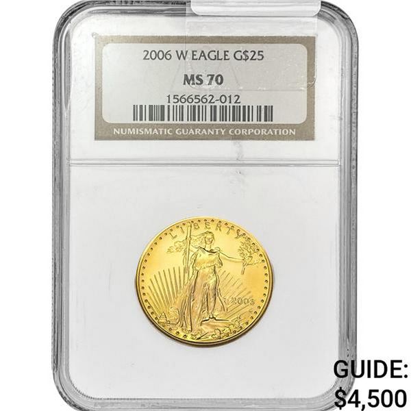 2006-W 1/2oz $25 AGE NGC MS70