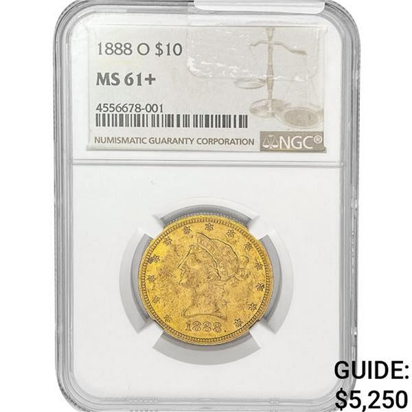 1888-O $10 Gold Eagle NGC MS61+