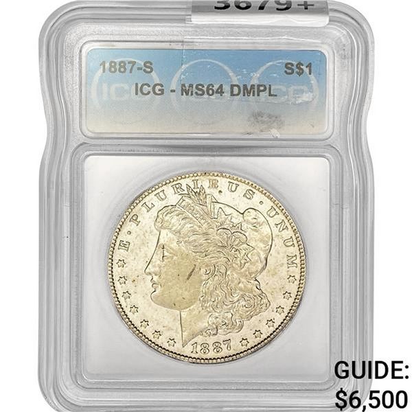1887-S Morgan Silver Dollar ICG MS64 DMPL