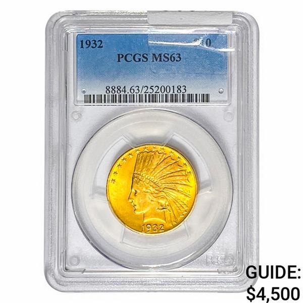 1932 $10 Gold Eagle PCGS MS63