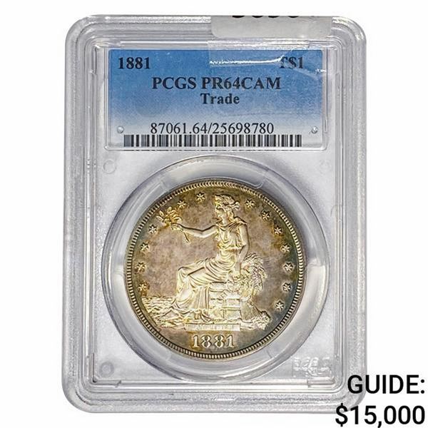 1881 Silver Trade Dollar PCGS PR64 CAM