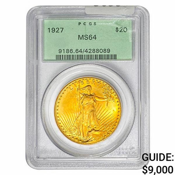 1927 $20 Gold Double Eagle PCGS MS64