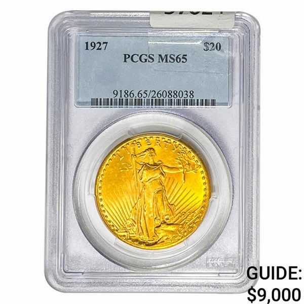 1927 $20 Gold Double Eagle PCGS MS65