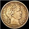 Image 1 : 1906 Barber Half Dollar NICELY CIRCULATED