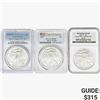 Image 1 : [3] 2006-2008 Silver Eagle PCGS/NGC MS69