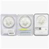Image 2 : [3] 2006-2008 Silver Eagle PCGS/NGC MS69