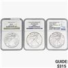 Image 1 : [3] 1998-2021 Silver Eagle NGC MS69
