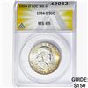 Image 1 : 1954-D Franklin Half Dollar ANACS MS65