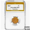 Image 1 : 1860 Indian Head Cent PGA MS66 RED, POINTED BUST
