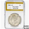 Image 1 : 1891-CC Morgan Silver Dollar PGA MS65 Spit Eagle
