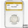 Image 1 : 1855 Seated Liberty Quarter PGA MS63