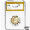 Image 1 : 1938 Washington Silver Quarter PGA MS67