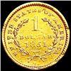 Image 2 : 1851 Rare Gold Dollar NEARLY UNCIRCULATED