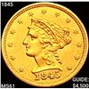 Image 1 : 1845 $2.50 Gold Quarter Eagle UNCIRCULATED