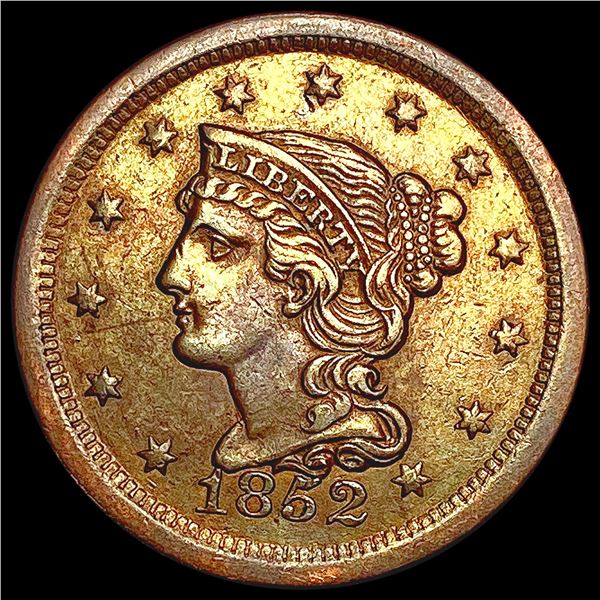 1852 Braided Hair Large Cent CHOICE AU