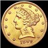 Image 1 : 1899 $5 Gold Half Eagle UNCIRCULATED