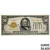 Image 1 : 1928 $50 GOLD CERTIFICATE NOTE UNCIRCULATED