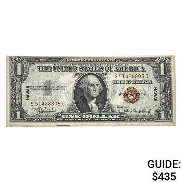 1935-A $1 "HAWAII" SILVER CERTIFICATE UNC