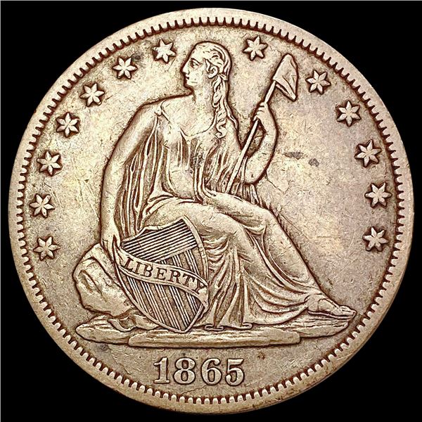 1865-S Seated Liberty Half Dollar NEARLY UNCIRCULA