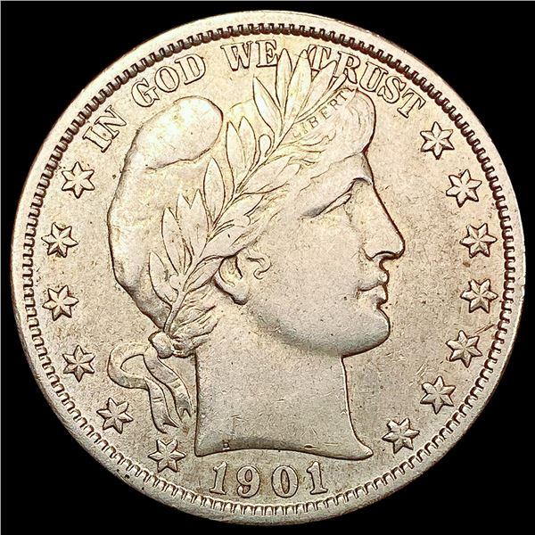 1901-S Barber Half Dollar CLOSELY UNCIRCULATED