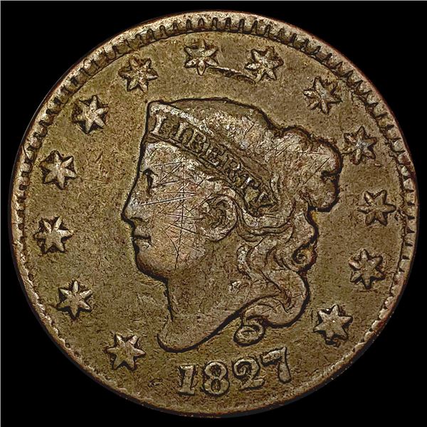 1827 Coronet Head Large Cent NICELY CIRCULATED
