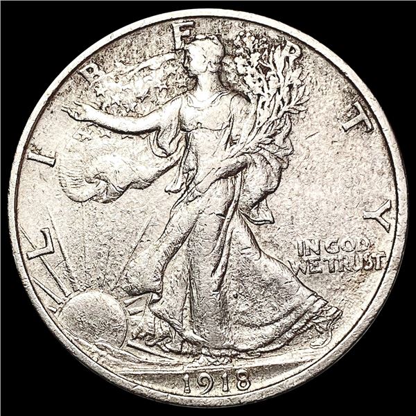 1918-S Walking Liberty Half Dollar CLOSELY UNCIRCU