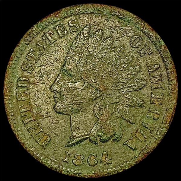1864 L Indian Head Cent LIGHTLY CIRCULATED