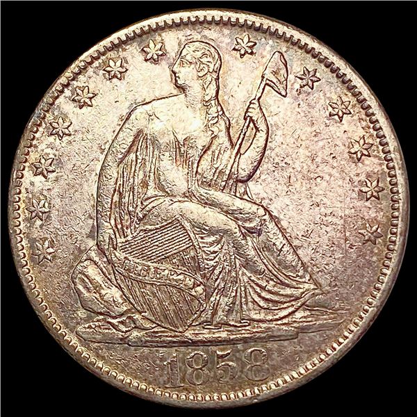 1858-O Seated Liberty Half Dollar NEARLY UNCIRCULA