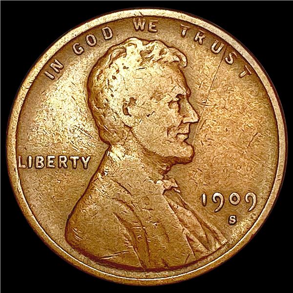 1909-S VDB Wheat Cent LIGHTLY CIRCULATED