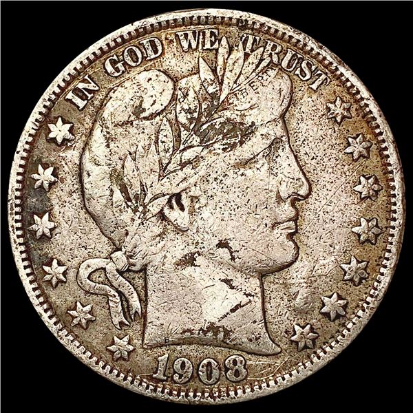 1908-D Barber Half Dollar LIGHTLY CIRCULATED