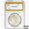 Image 1 : 1921 Morgan Silver Dollar PGA MS65