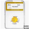 Image 1 : 1914 $2.50 Gold Quarter Eagle PGA MS64