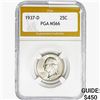 Image 1 : 1937-D Washington Silver Quarter PGA MS66