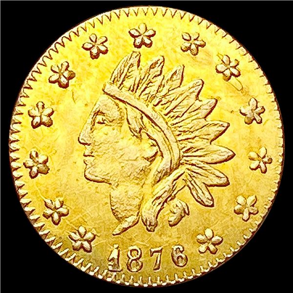 1876 Round California Gold Half Dollar CHOICE AU