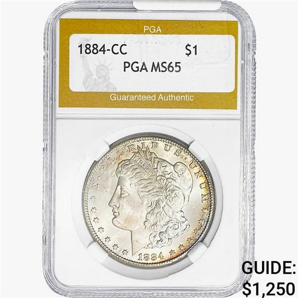 1884-CC Morgan Silver Dollar PGA MS65