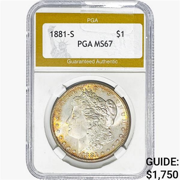 1881-S Morgan Silver Dollar PGA MS67
