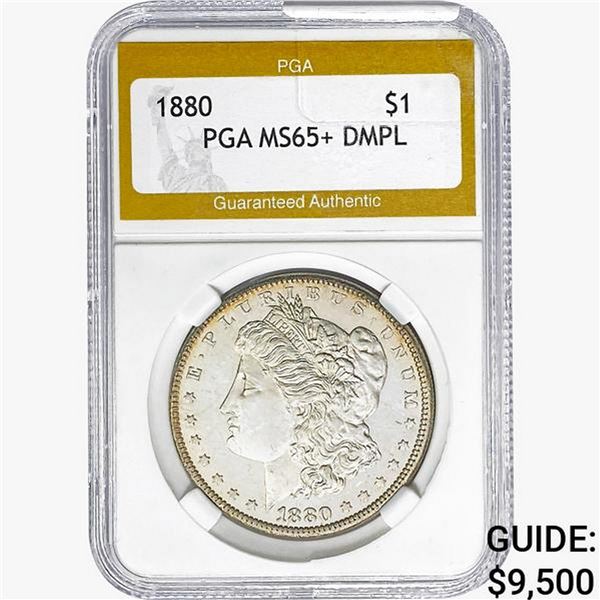 1880 Morgan Silver Dollar PGA MS65+ DMPL