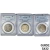 Image 1 : [3] Franklin Half Dollars PCGS MS66 1957-1958