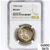 Image 1 : 1954-S Franklin Half Dollar NGC MS66+