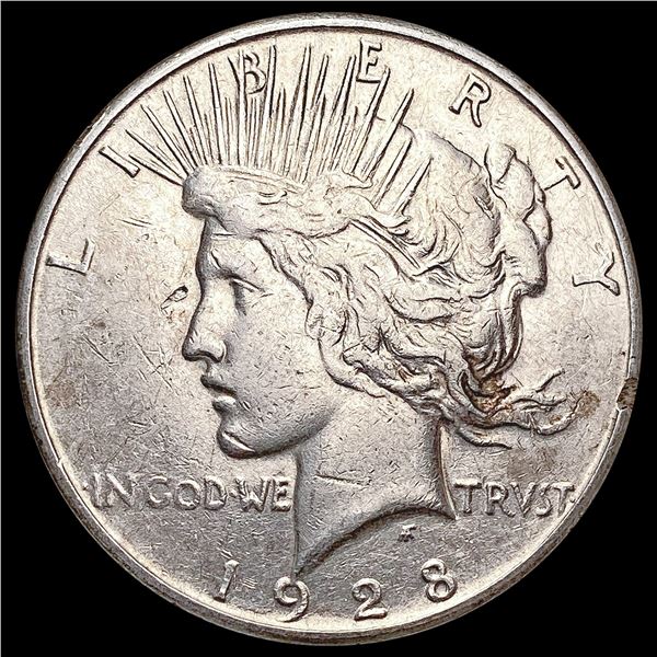 1928-S Silver Peace Dollar CLOSELY UNCIRCULATED